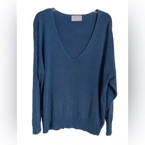 Modern Citizen Blue V-Neck Lightweight Sweater